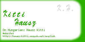 kitti hausz business card